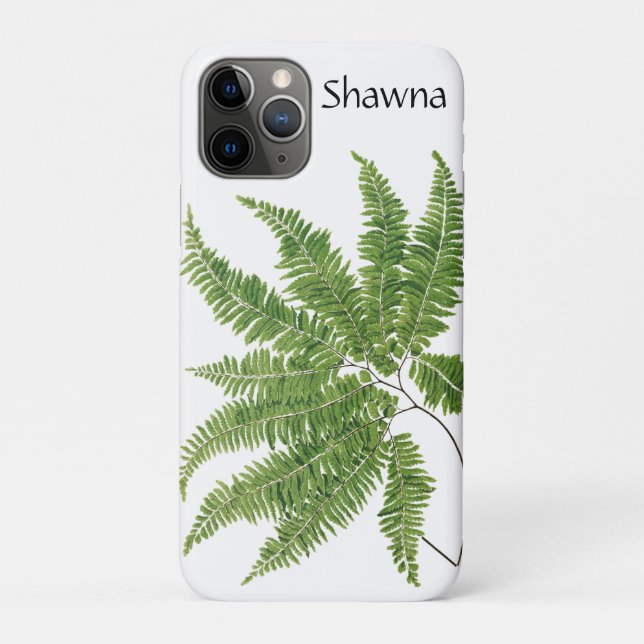 Funda De Case-Mate Para iPhone El helecho simple, (Reverso)