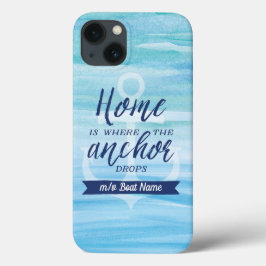 Funda Para iPhone 13 El hogar es adonde el ancla cae (personalizado)