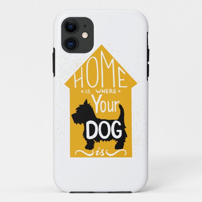 Funda De Case-Mate Para iPhone El hogar es donde está el perro (Reverso)