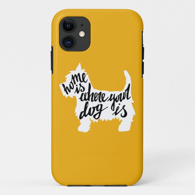 Funda De Case-Mate Para iPhone El hogar es donde está su perro (Reverso)