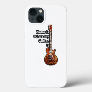 Funda Para iPhone 13 El hogar está donde está mi guitarra. guitarra de