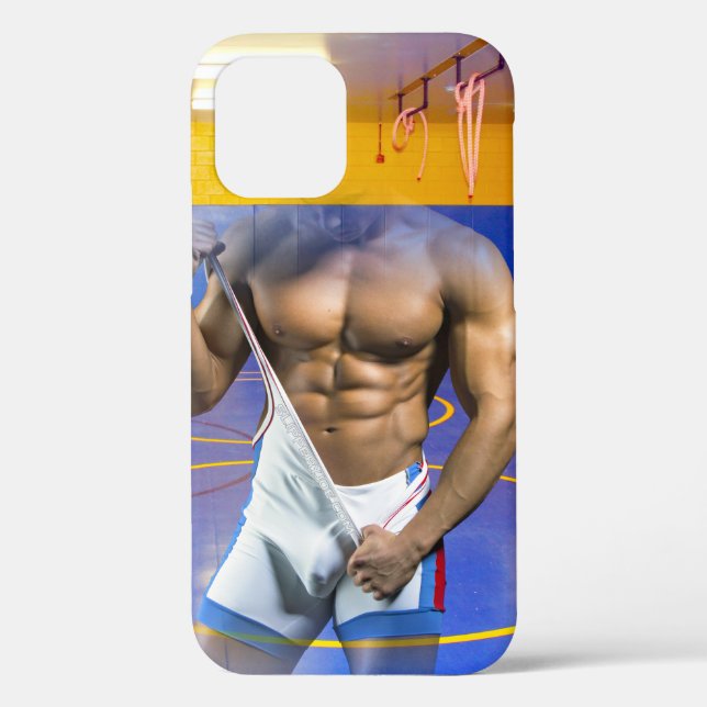Funda De Case-Mate Para iPhone El hombre musculoso de SlipperyJoe engrosó un tren (Reverso )