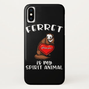 Funda Para iPhone X El hurón es mi comadreja linda animal del alcohol