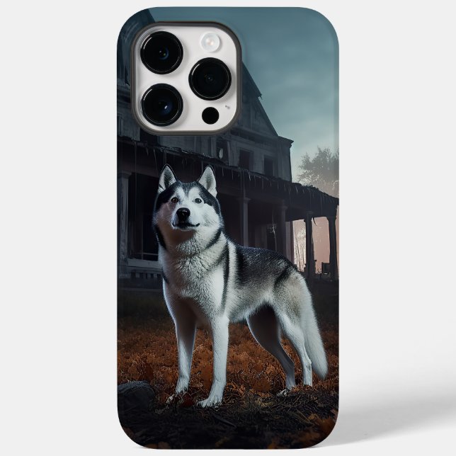 Funda De Case-Mate Para iPhone El Husky Halloween Siberian asuy (Reverso )