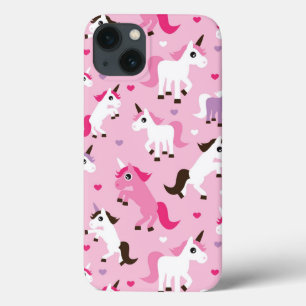 Funda Para iPhone 13 el ilustracion del unicornio embroma el fondo