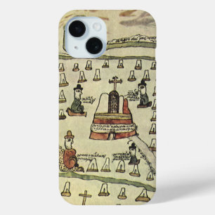 Funda Para iPhone 15 El Imperio Azteca de Montezuma, Mapa Mundial de An
