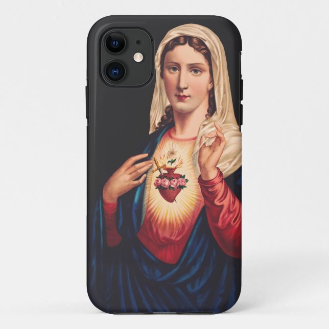 Funda De Case-Mate Para iPhone El Inmaculado Corazón de María (Reverso)