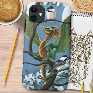Funda Para iPhone 11 El invierno de los Green Dragon Chickadees