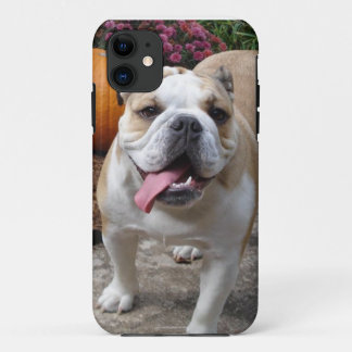 title_seo2 El iPhone divertido lindo 5 del bulldog inglés