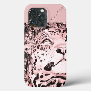 Funda Para iPhone 13 Pro El jaguar (rosa)
