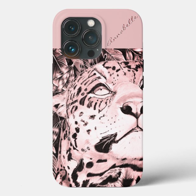 Funda De Case-Mate Para iPhone El jaguar (rosa) (Reverso )