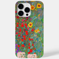 El jardín de la granja Gustav Klimt con girasoles