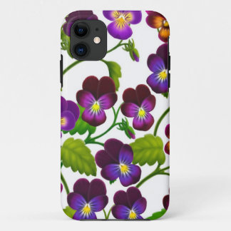 Funda Para iPhone 11 El jardín púrpura del pensamiento florece la caja