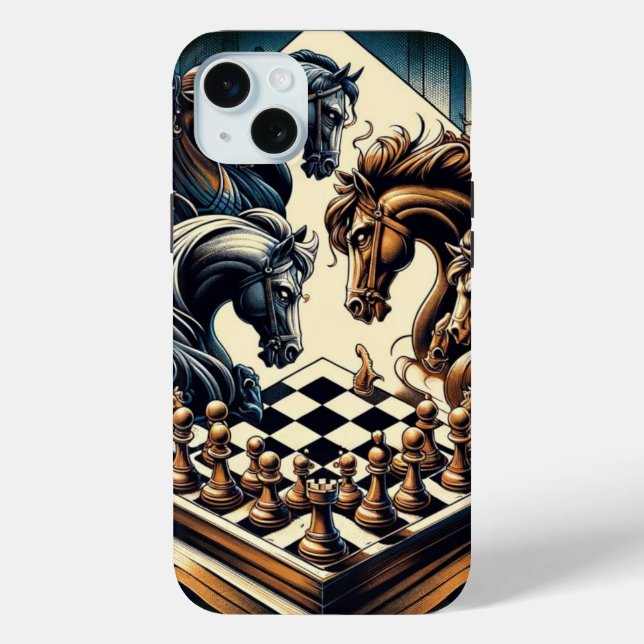 Funda De Case-Mate Para iPhone El juego de los caballeros - el ajedrez se encuent (Reverso )