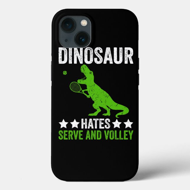 Funda De Case-Mate Para iPhone El jugador de tenis Dinosaur odia servir y jugar a (Reverso )