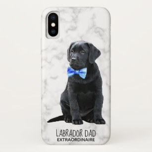 Funda Para iPhone X El laboratorio negro papá cachorro labrador