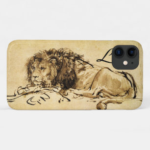 Funda Para iPhone 11 EL LEÓN DE CABO QUE ESTÁ ATRÁS, Sepia, Monograma N