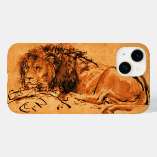 Funda Para iPhone 14 De Case-Mate EL LEÓN DE CABO SE ESTÁ MINTIENDO, naranja de la A