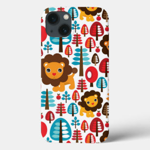 Funda Para iPhone 13 el león retro lindo embroma el ilustracion