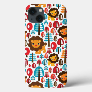 Funda Para iPhone 13 el león retro lindo embroma el ilustracion