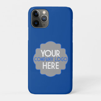 Funda Para iPhone 11 Pro El logotipo comercial de su empresa en azul vertic