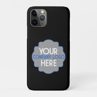 Funda Para iPhone 11 Pro El logotipo comercial de su empresa en negro verti
