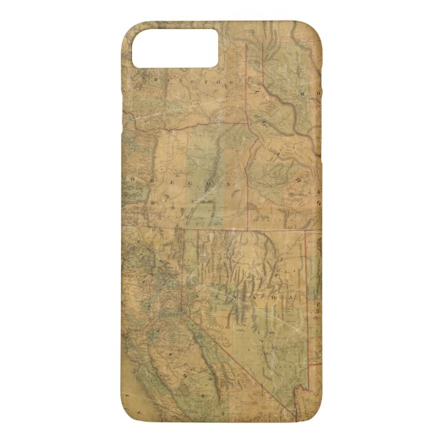 Funda De Case-Mate Para iPhone El mapa de Bancroft de los estados pacíficos (Reverso)