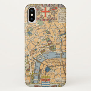 Funda Para iPhone X El mapa de los niños de Londres, Inglaterra