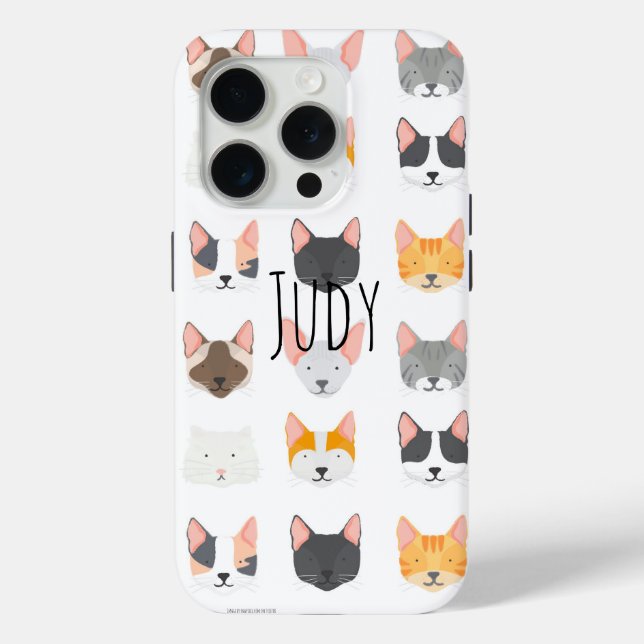 Funda De Case-Mate Para iPhone El Maullido Personalizado del Gato  (Reverso )
