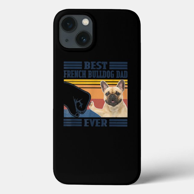 Funda De Case-Mate Para iPhone El mejor Bulldog francés, papá, amante de los perr (Reverso)