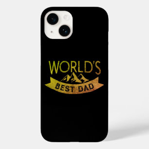 Funda Para iPhone 14 De Case-Mate El mejor oro y negro para papá del mundo