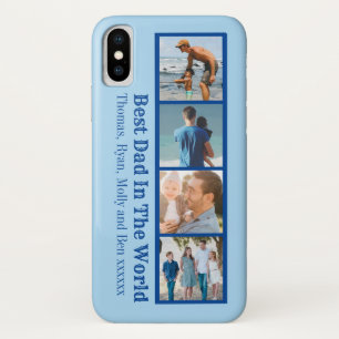 Funda Para iPhone X El mejor papá en el Collage de fotos mundial