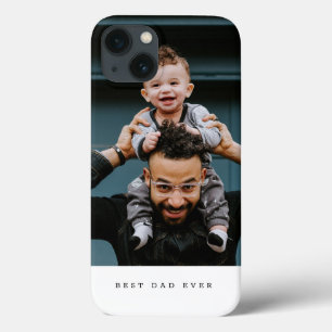 Funda Para iPhone 13 El mejor papá siempre con foto completa personaliz