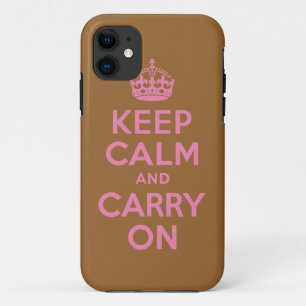 Funda Para iPhone 11 El mejor precio guarda calma y continúa rosa y a