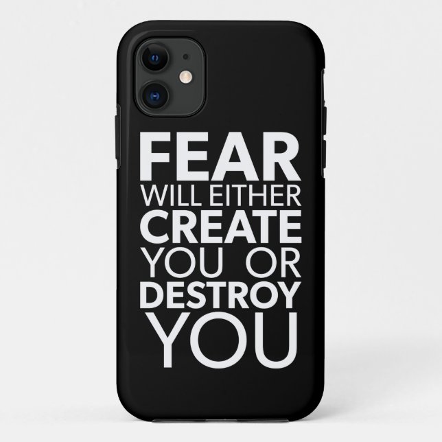 Funda De Case-Mate Para iPhone El Miedo Te Creará O Destruirá - Inspirador (Reverso)