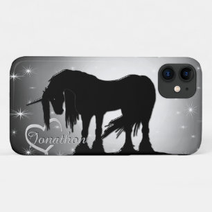 Funda Para iPhone 11 El místico unicornio negro (Luna de Niebla)