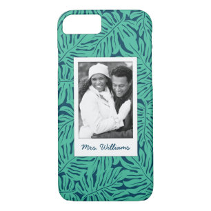 Funda Para iPhone 8/7 El modelo tropical el   de la hoja añade su foto y