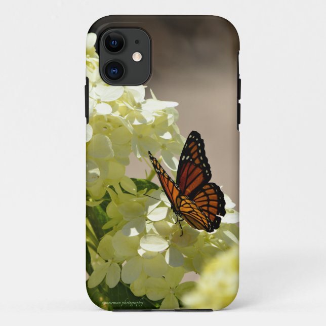 Funda De Case-Mate Para iPhone El monarca y las flores (Reverso)