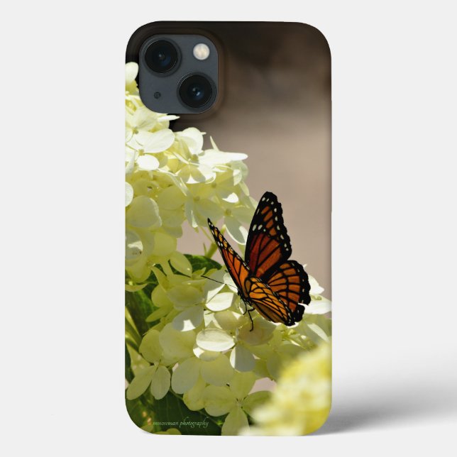 Funda De Case-Mate Para iPhone El monarca y las flores (Reverso)