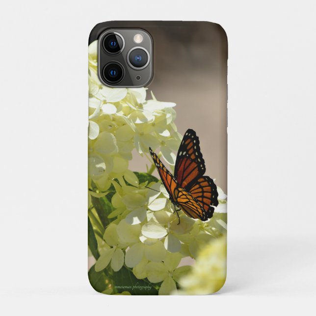 Funda De Case-Mate Para iPhone El monarca y las flores (Reverso)