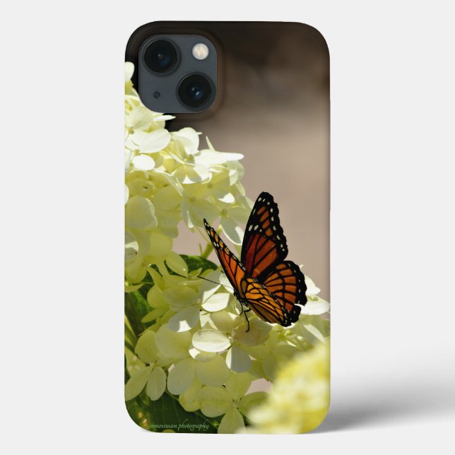 Funda De Case-Mate Para iPhone El monarca y las flores (Reverso)