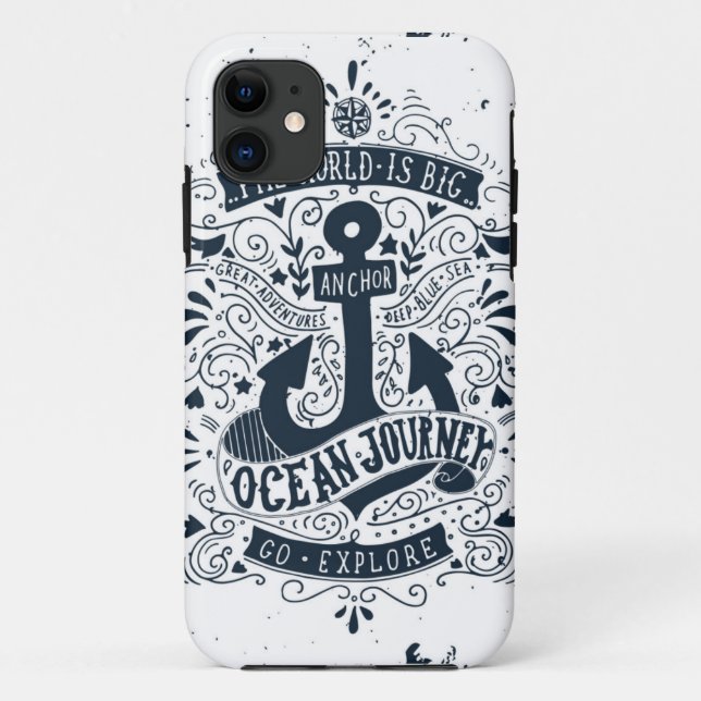 Funda De Case-Mate Para iPhone El mundo es grande - vaya exploran (Reverso)