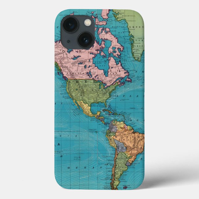 Funda De Case-Mate Para iPhone El mundo, la proyección de Mercator (Reverso)