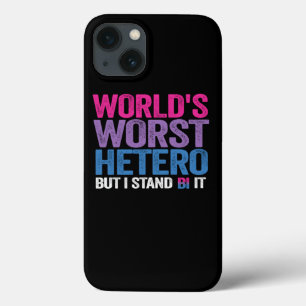 Funda Para iPhone 13 El mundo peor heterosexual pero yo estoy parado Bi