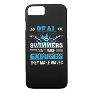 Funda Para iPhone 8/7 El nadador real no hace excusas que hacen la onda