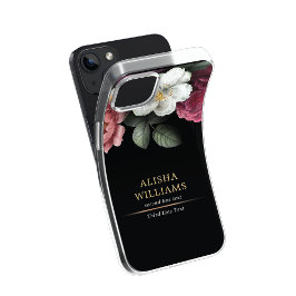 Funda Para iPhone 11 Pro El negocio floral de oro negro de lujo personaliza