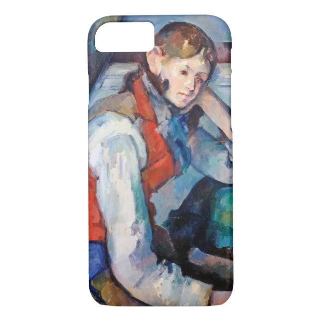 Funda De Case-Mate Para iPhone El niño en el chaleco rojo, Cezanne (Reverso)