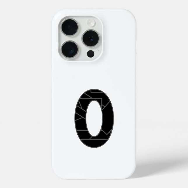 Funda De Case-Mate Para iPhone El número cero (0) en negro (Reverso )
