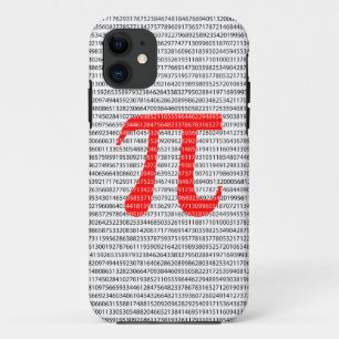 Funda Para iPhone 11 El número rojo pi es un símbolo de constante mat