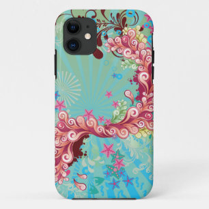 Funda Para iPhone 11 El océano rosado de la aguamarina de moda remolin